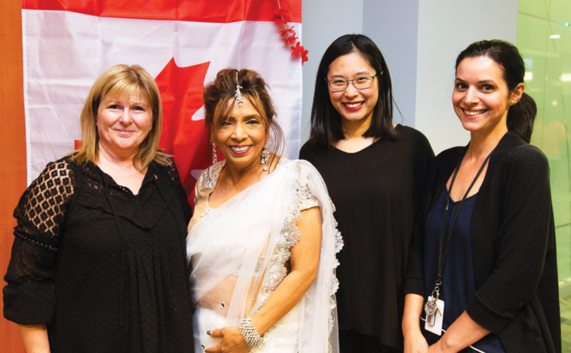 Four women celebrate multiculturalism at Gerlond Bank